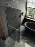 Душевая перегородка Maybah Glass MGD-717-5у 1190х1950 в узком профиле с полотенцедержателем Хром матовый стекло графитовое