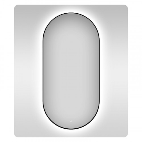 Зеркало Wellsee 7 Rays' Spectrum 45 172201870-172201880 с подсветкой цвет Черный матовый с сенсорным выключателем