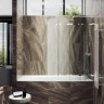 Шторка для ванны Maybah Glass MGV-584-4 980х1400 складная 4 секции Хром глянцевый стекло прозрачное