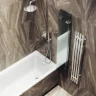 Шторка для ванны Maybah Glass MGV-584-4 980х1400 складная 4 секции Хром глянцевый стекло прозрачное