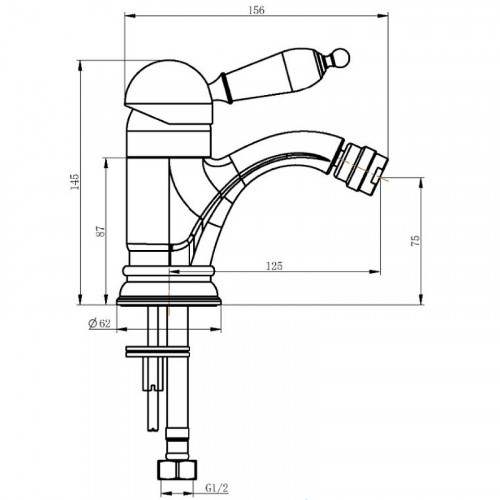 Смеситель для биде Boheme Medici Ripresa 306-MR-W Бронза латунь