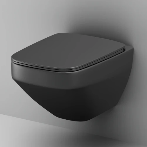 Унитаз AM.PM Inspire V2.0 C50A1700MBSC подвесной Черный матовый с сиденьем микролифт фарфор подвесной