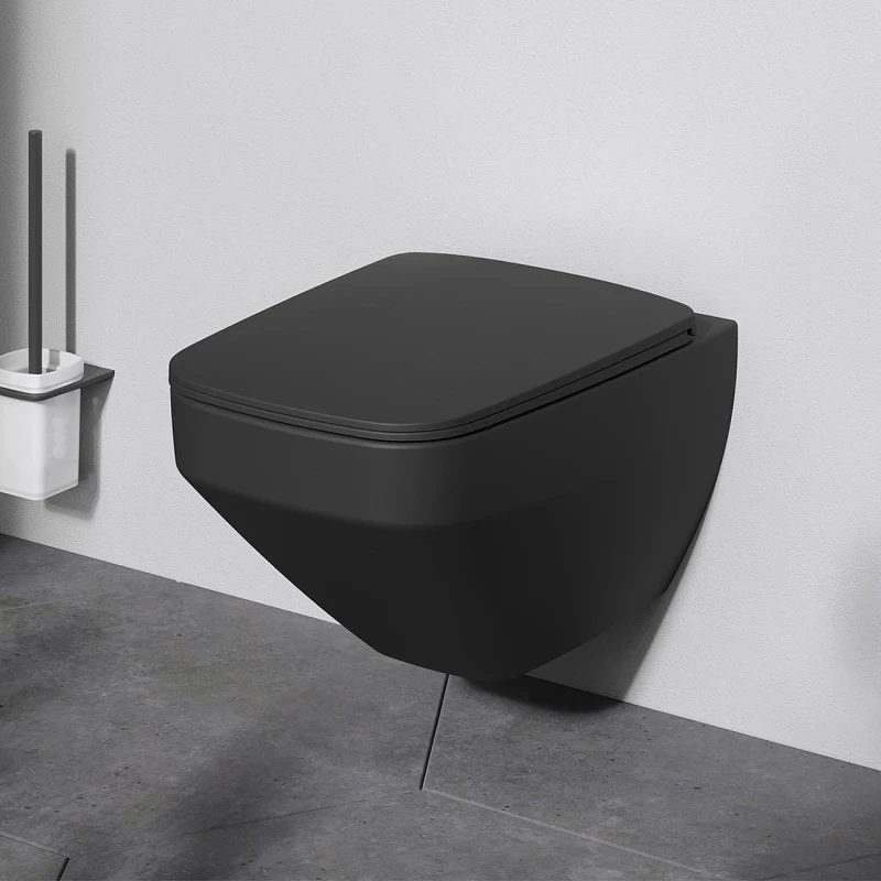 Унитаз AM.PM Inspire V2.0 C50A1700MBSC подвесной Черный матовый с сиденьем микролифт фарфор подвесной