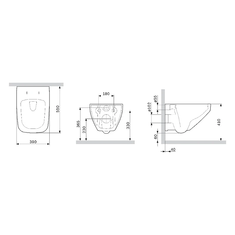 Унитаз AM.PM Inspire V2.0 C50A1700MBSC подвесной Черный матовый с сиденьем микролифт фарфор подвесной