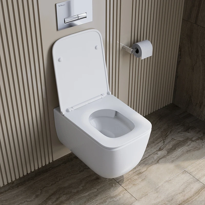 Унитаз BelBagno Luce-Tor BB076CH-TOR/SC подвесной с сиденьем Микролифт фаянс подвесной