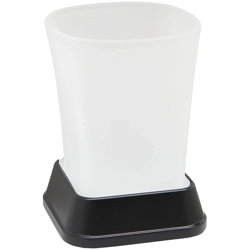 Стакан для зубных щеток WasserKRAFT Amper Black K-5428B Черный матовый