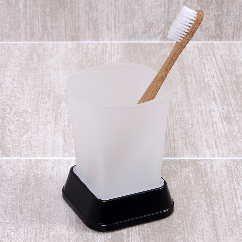 Стакан для зубных щеток WasserKRAFT Amper Black K-5428B Черный матовый