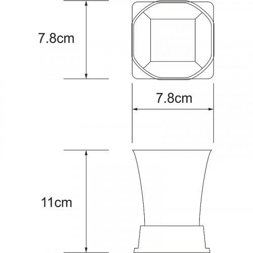 Стакан для зубных щеток WasserKRAFT Amper Black K-5428B Черный матовый