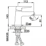 Смеситель для раковины Frap H17-6 F1017-6 Черный матовый