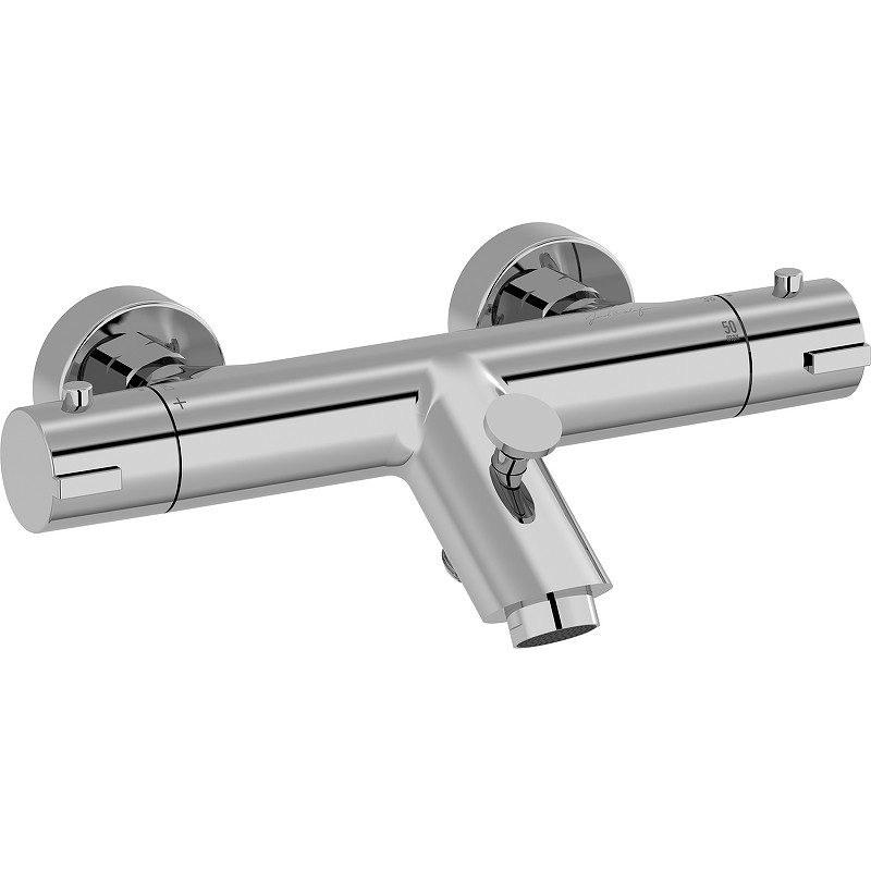 Смеситель для ванны Jacob Delafon Brive E24335-CP с термостатом Хром латунь на стену