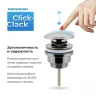 Донный клапан Wellsee Drainage System 182139000 click-clack цвет Хром