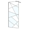 Душевая перегородка Azario Walk-in 120 AZ-271-120-MGR-CGP профиль Графит матовый стекло прозрачное с графическим принтом