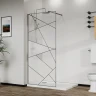 Душевая перегородка Azario Walk-in 120 AZ-271-120-MGR-CGP профиль Графит матовый стекло прозрачное с графическим принтом