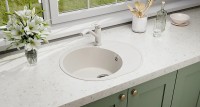Кухонная мойка Ulgran Quartz Nora 585-05 Бетон искусственный камень (литьевой мрамор) встраиваемый