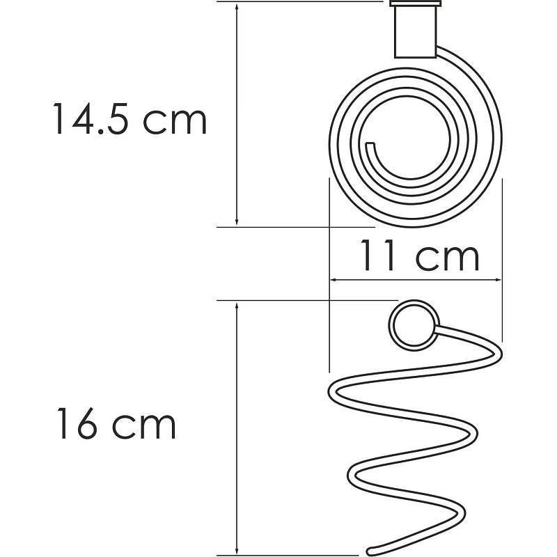 Держатель для фена WasserKRAFT K-1080GM Оружейная сталь