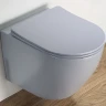 Унитаз CeramaLux 2197MHL подвесной Голубой матовый с сиденьем Микролифт фаянс подвесной