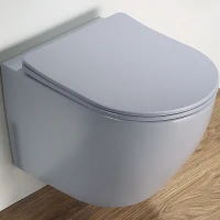 Унитаз CeramaLux 2197MHL подвесной Голубой матовый с сиденьем Микролифт фаянс подвесной