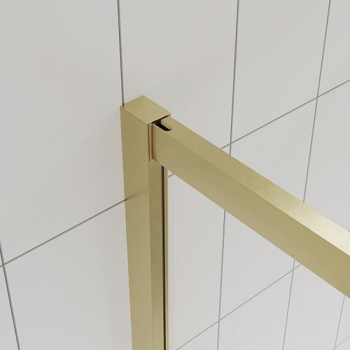 Душевой уголок Veconi Evo 300 G 120х80 E3-G-12080-01-C9 профиль Золото брашированное стекло прозрачное