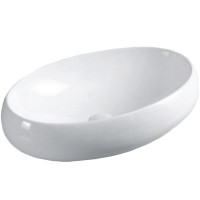Раковина-чаша CeramaLux 59 9030А Белая фаянс накладная