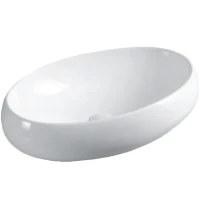 Раковина-чаша CeramaLux 59 9030А Белая фаянс накладная