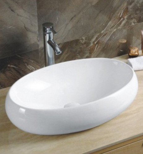 Раковина-чаша CeramaLux 59 9030А Белая фаянс накладная