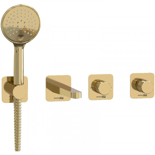 Смеситель для ванны WasserKRAFT Ems A7651.303.305.280.197.207 Золото глянцевое латунь встраиваемый