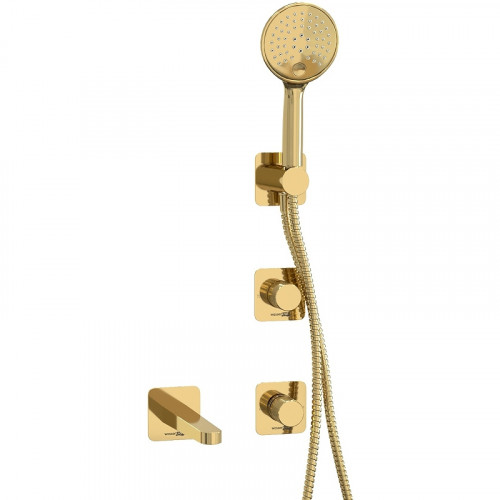 Смеситель для ванны WasserKRAFT Ems A7651.303.305.280.197.207 Золото глянцевое латунь встраиваемый