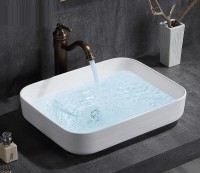 Раковина-чаша CeramaLux 50 9391 Белая фаянс накладная