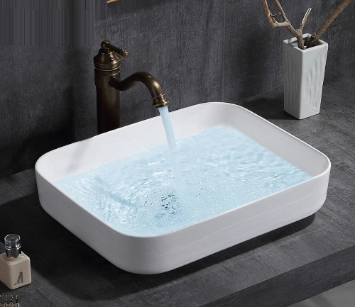 Раковина-чаша CeramaLux 50 9391 Белая фаянс накладная