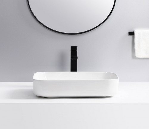 Раковина-чаша CeramaLux 50 9391 Белая фаянс накладная