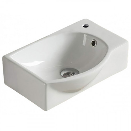 Раковина CeramaLux 40 78404L Белая фаянс подвесная