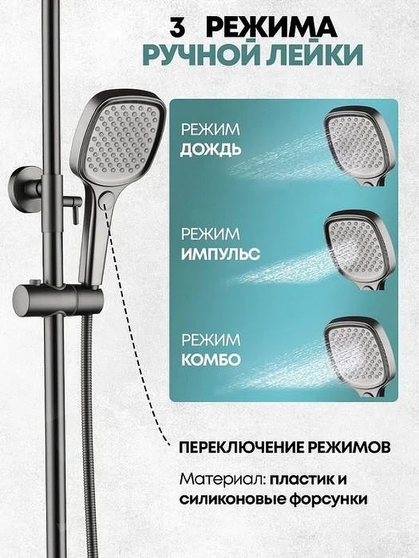 Душевая система Grocenberg GB7011BG Графит
