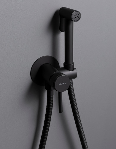 Гигиенический душ со смесителем Allen Brau Priority 5.31A29-31 Черный матовый латунь встраиваемый