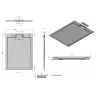 Душевой поддон из искусственного камня Esbano Luxe ESP-LX129B 120x90 ESPLX 129B Черный матовый