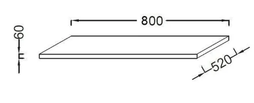 Столешница под раковину Jacob Delafon Parallel 80 EB50-0800-E10 цвет Квебекский дуб