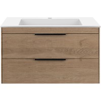 Тумба под раковину Vincea Chiara 2D 80 VMC-2C2800NO подвесная N.Oak МДФ / ЛДСП