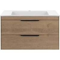 Тумба под раковину Vincea Chiara 2D 80 VMC-2C2800NO подвесная N.Oak МДФ / ЛДСП