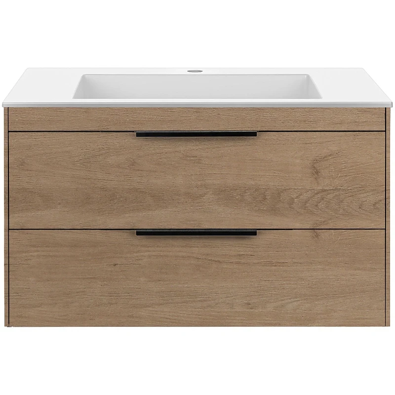 Тумба под раковину Vincea Chiara 2D 80 VMC-2C2800NO подвесная N.Oak МДФ / ЛДСП