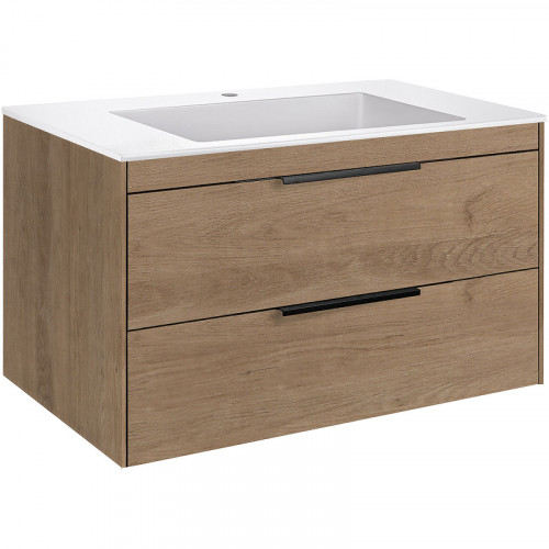 Тумба под раковину Vincea Chiara 2D 80 VMC-2C2800NO подвесная N.Oak МДФ / ЛДСП