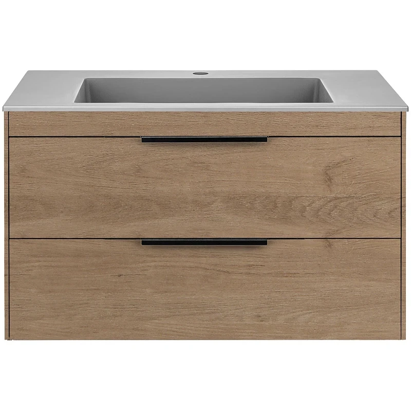 Тумба под раковину Vincea Chiara 2D 80 VMC-2C2800NO подвесная N.Oak МДФ / ЛДСП