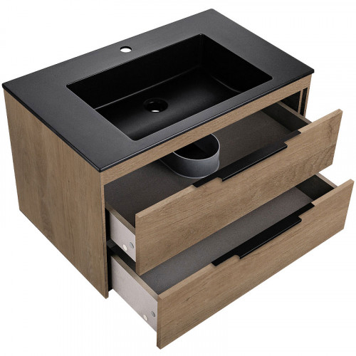 Тумба под раковину Vincea Chiara 2D 80 VMC-2C2800NO подвесная N.Oak МДФ / ЛДСП