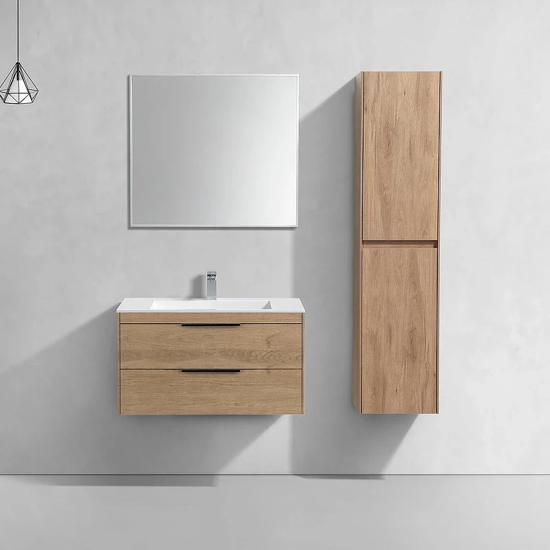 Тумба под раковину Vincea Chiara 2D 80 VMC-2C2800NO подвесная N.Oak МДФ / ЛДСП