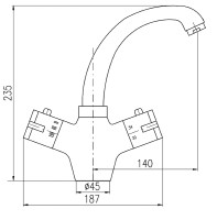Смеситель для раковины Rav Slezak Termostat TRM26.5CMATC с термостатом