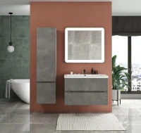 Шкаф пенал Art&Max Techno 40 L AM-Techno-1600-AC-SO-FC305-L подвесной цвет Айс Какао