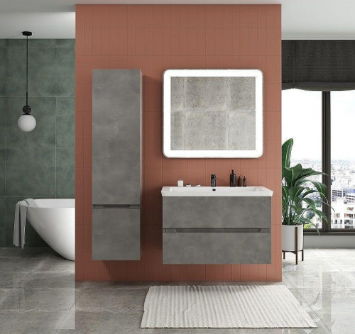 Шкаф пенал Art&amp;Max Techno 40 L AM-Techno-1600-AC-SO-FC305-L подвесной цвет Айс Какао