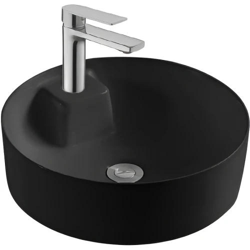 Раковина Aquatek Европа 40 AQ5212-MB Черная матовая фарфор накладная