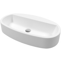 Раковина Whitecross Obsidian D 65 0736.065037.200 Белая матовая искусственный камень (литьевой мрамор) накладная