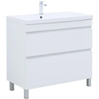 Тумба под раковину Aquanet Нота New 90 344147 Белый глянец