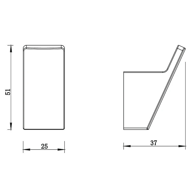 Крючок Whitecross Cubo black CU2415BL Черный матовый