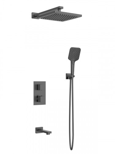 Душевая система AltroBagno Lamberto 040411 GM с термостатом цвет Оружейная сталь